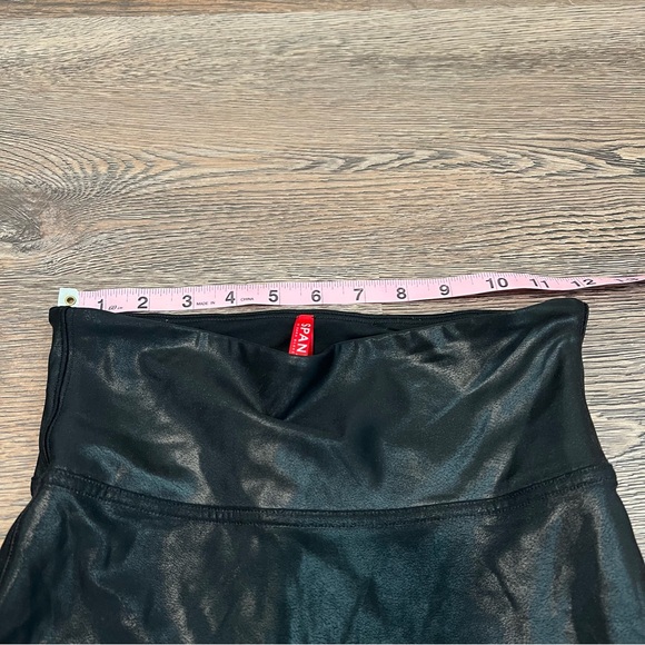 Women's Spanx Faux Leather Shiny Leggings High Waisted Stretch Size Small - Picture 9 of 11